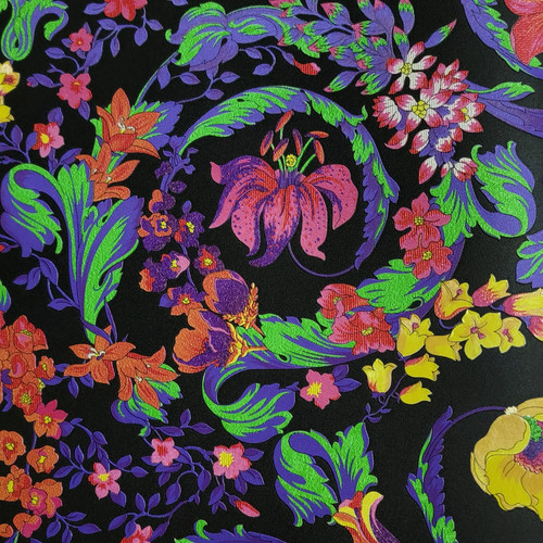 Floral barocco black - floral,